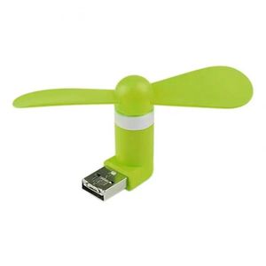 VENTILATEUR CONSOLE vert - New 2 in1 Mini Micro USB Mobile Phone Fan P