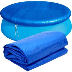 Bâche De Protection Ronde 5m Diamètre - Polyéthylène 210g/m², Vert - Œillets Métalliques Tous Les 50cm