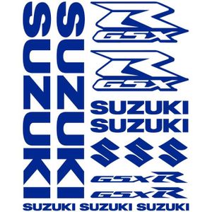 DÉCORATION VÉHICULE Stickers Suzuki Gsx r Ref: MOTO-127 Bleu foncé