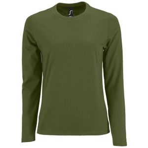 T-SHIRT T-shirt manches longues pour femme - 02075 - vert 