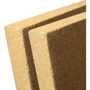 POÊLE À BOIS V1-30 Lot de 2 plaques réfractaires en vermiculite, argile réfractaire de rechange pour poêles-cheminées, épaisseur : 30 mm, dim175