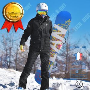 Équipement de ski pour homme, veste de snowboard et pantalon de ski d'hiver  chaud et imperméable, costume de neige pour homme, bleu foncé, noir, taille  L, Ensemble bleu foncé noir, L 