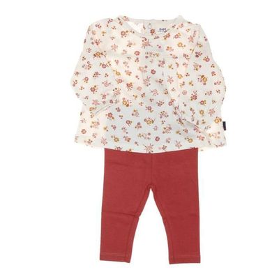 Ensemble Bébé Fille Nice Thing Gris Avec Roses - Robe Et Culotte 6 Mois, été, 100% Coton