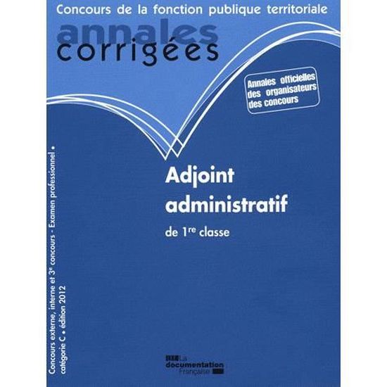 adjoint administratif de 1re classe cdiscount librairie