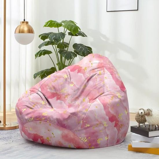 Icon Étoiles Pouf Enfant Rose - Chaise Poire Avec Remplissage Pour Chambre