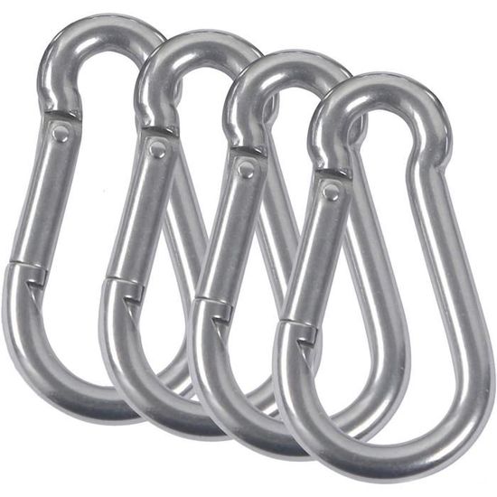 Sourcing Map Lot De 2 Mousquetons à Ressort En Acier Inoxydable