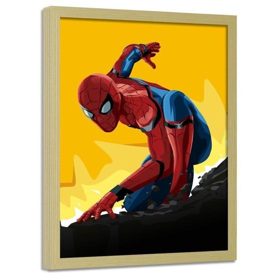 (Pas de cadre) Spiderman et capitaine Amérique HD Toile impression Wall Art  Peinture à l'huile Photos Home Decor Chambre salon cuisine Décoration
