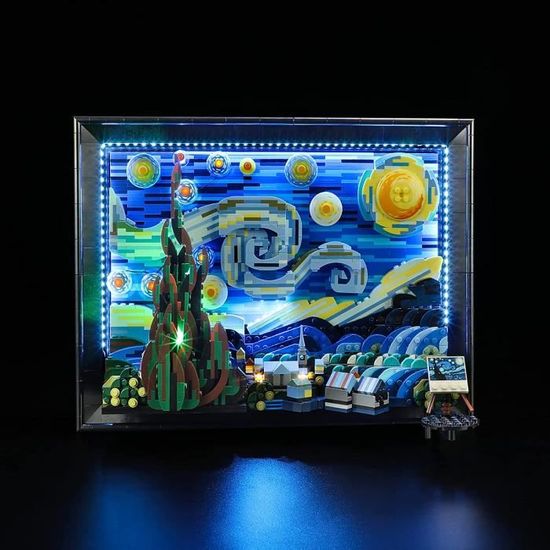 YEABRICKS LED Light pour Lego-21333 Ideas Vincent Van Gogh - The Starry Night Modele de Blocs de Construction (Ensemble Lego 
