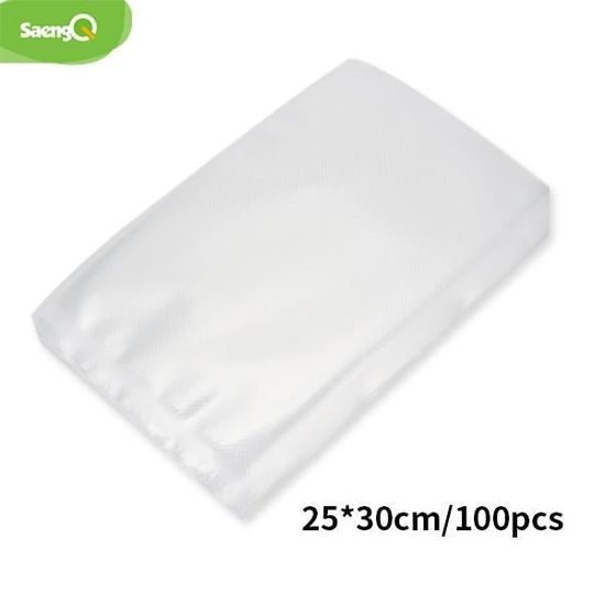 Sacs Sous Vide Pour Aliments - Lot De 100, Taille 25x35 Cm, 105 Microns, Relief, Compatibles Toutes Machines