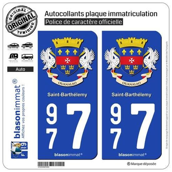 Autocollant Plaque Immatriculation "40 Biscarrosse" - Vinyle Haute Définition, Résistant Aux Intempéries Et Aux Lavages - Fabrication Française - 9
