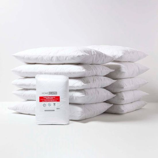 Lot De 2 Protège-Oreillers Premium En Microfibre Respirante Douce - Hypoallergéniques Avec Fermeture Éclair - Blanc 48 X 74 Cm