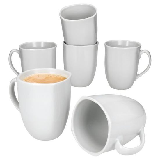 Vaisselle Porcelaine Fleurie MamboCat Service à Café Marie 18 Pièces - Porcelaine Fleurie Pour 6 Personnes - Tasses Et Soucoupes Service Vaisselle 6 Personnes