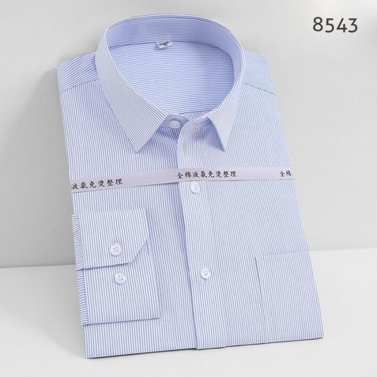 Chemise Homme Marcivo Infroissable – Manches Longues, Tissu Extensible Lin-Coton – Coupe Standard