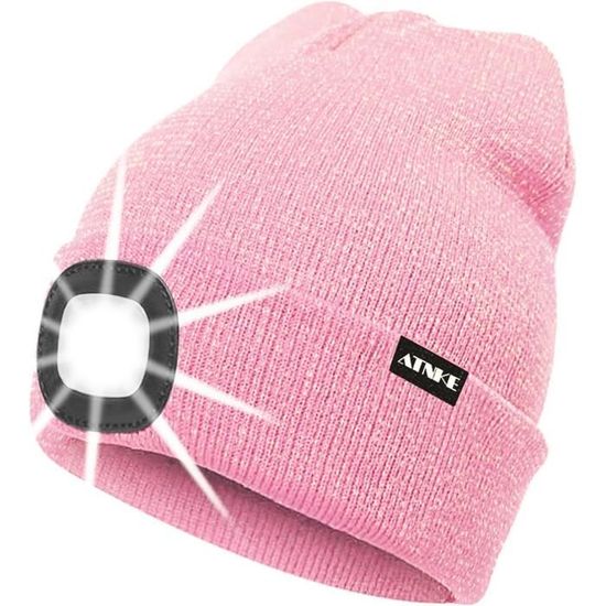 Bonnet Lumineux LED TRIXES - USB Rechargeable, 6 Lumières, Noir Unisexe, Pour Activités Nocturnes