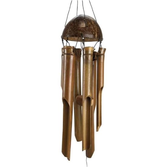 Carillon à Vent Noël Vintage Perles Colorées - Décoration Suspendue Intérieur Extérieur 40cm
