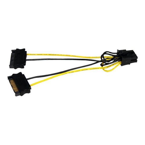 Adaptateur D'alimentation Poppstar - SATA 15 Broches Vers PCIe 8 Broches (6+2) Pour Carte Graphique