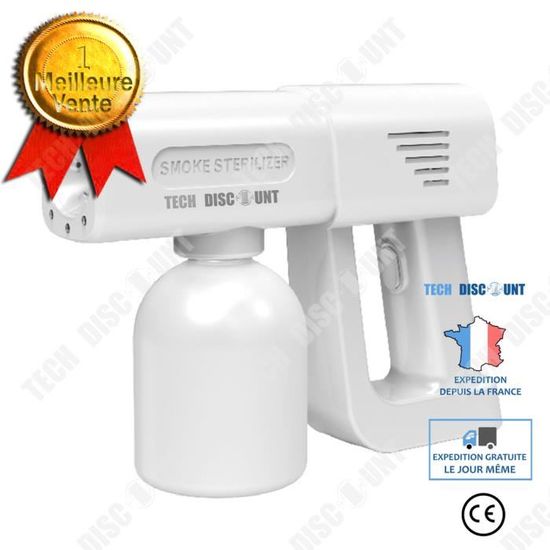 Pulvérisateur Désinfectant Électrique 300 Ml - Avec Lumière Bleue - Technologie Electrostatique - Pour Cuisine, Salle De Bain