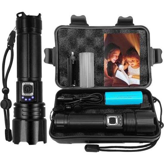 2 Lampe Torche LED Rechargeable USB - Ultra Puissante, Porte-Clés Mini, 1000mAh, Parfaite Pour Rando Et Urgences - 3