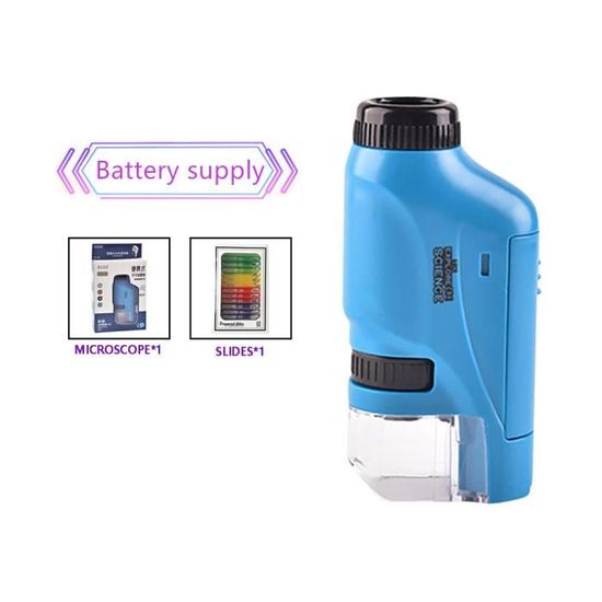 Microscope De Poche 60x Avec 2 LEDs - Pour Médecine, Horticulture, éducation, Neuf