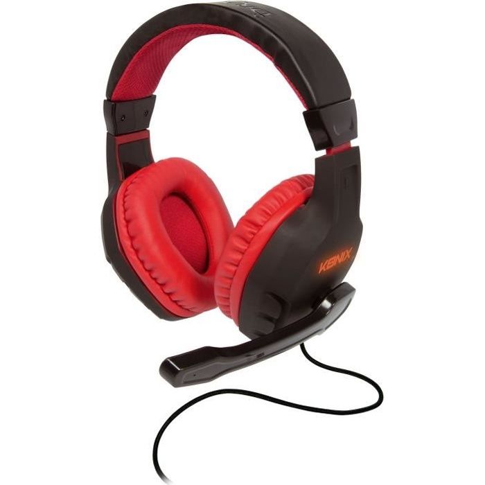Casque Gaming rouge Konix Drakkar Skald pour PC