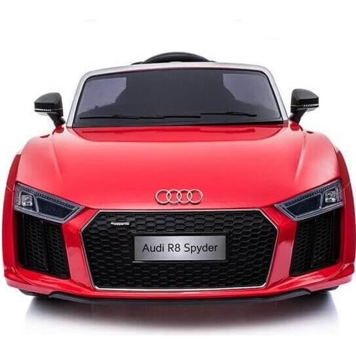 Audi R8 Spyder licence pour enfants et filles Rouge - Voiture électrique pour enfant avec batterie 12v et télécommande