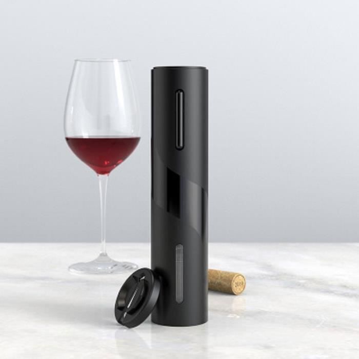 Tire-bouchon électrique USB Wine Tire-bouchon électrique rechargeable en acier inoxydable-Modèle ABS noir