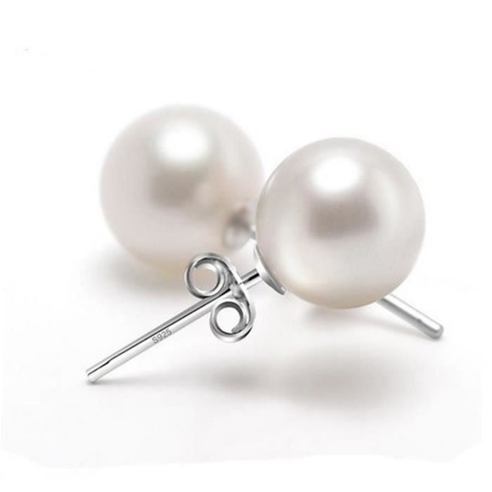 Boucles d'oreilles Perles en argent 925 style Elégant et charmant