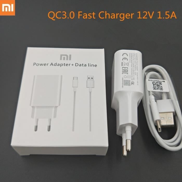 Chargeurs,Original Xiaomi Redmi K20 QC3.0 18W EU Usb chargeur mural rapide adaptateur de charge rapide type - Type one set of white