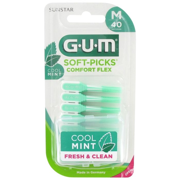 Gum Brossette Interdentaire Soft Picks Confort Flex Medium Menthe 40 unités