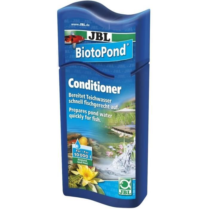 Bassins d'agrément JBL BiotoPond 500ml, Conditionneur d’eau pour adapter l’eau du bassin aux besoins des poissons 79633
