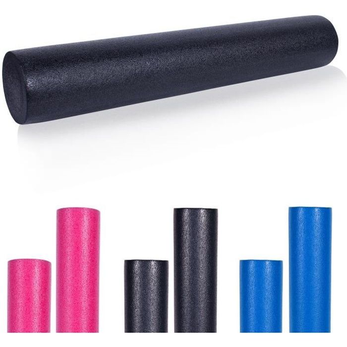 GORILLA SPORTS® Rouleau de Pilates en mousse 60 x 15 cm - Rouleau de yoga pour l'auto-massage et la stimulation des fascias - Colori