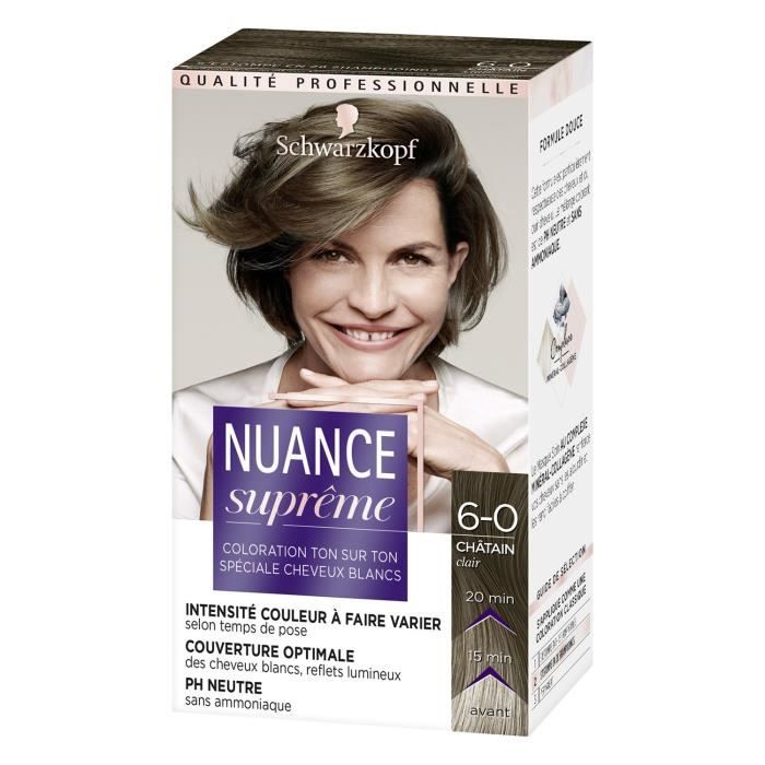 SCHWARZKOPF Nuance Suprême Coloration Ton sur Ton CHÂTAIN CLAIR 6-0