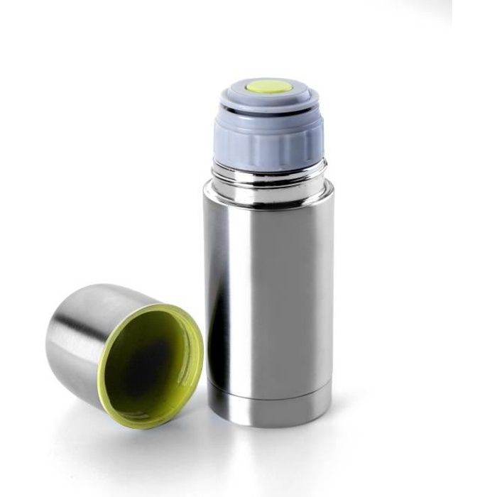 THERMOS INOX MINI 150 ML. BOUTEILLE ISOTHERME INOX. CONSERVATION DES LIQUIDES. BOUTEILLE DOUBLE PAROI INOX 18/10. DUREE 24H. IDEA...