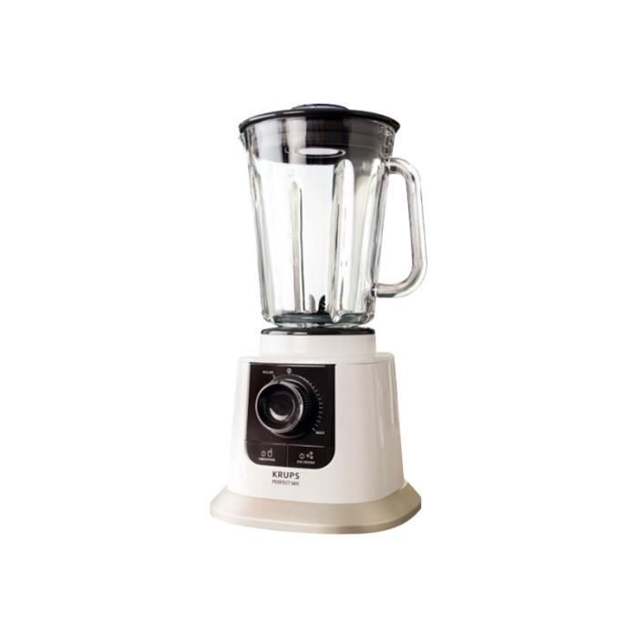 Krups Perfect Mix 9000 KB503 Bol mixeur blender 1.5 litres 850 Watt blanc-noir