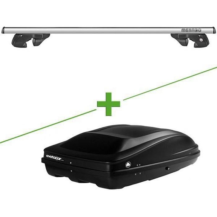 Pack barres et coffre de toit MBO Sherman XL + Wabb M pour Renault Scenic III - Phase 2 et 3 5 portes - 3665597021622