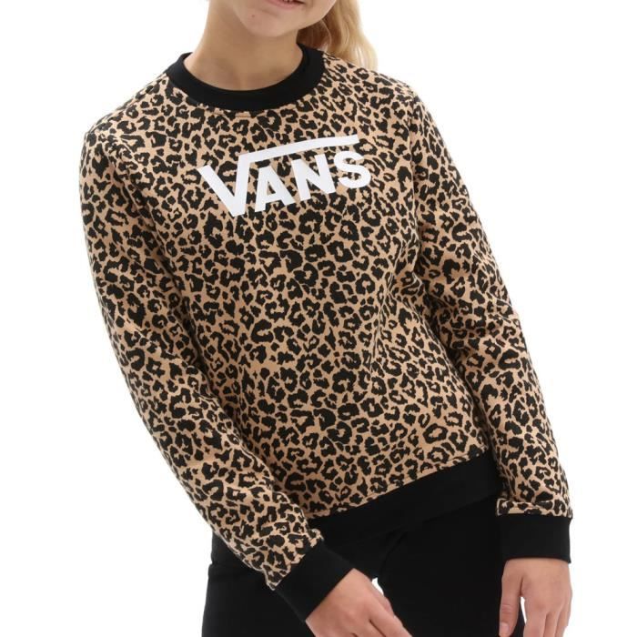 Sweat Marron Fille Vans Leopard