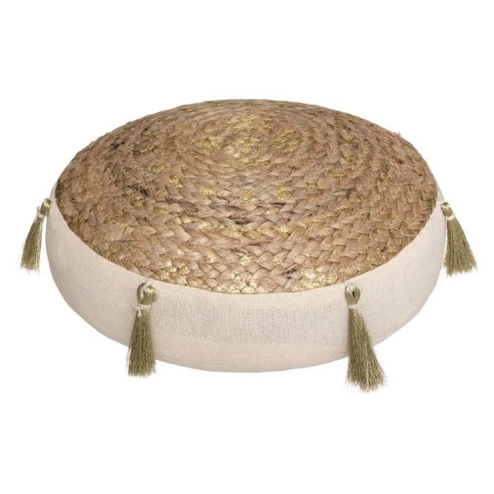 Coussin de Sol en Jute -Shine- 38cm Naturel Beige