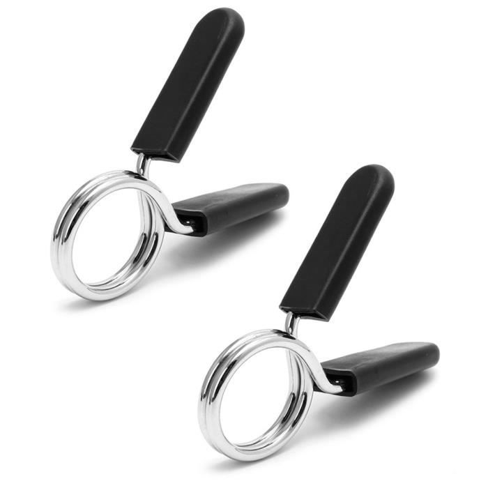 Colliers de ressort d'haltère Fitness Spring Clips Barbell Pinces à ressort Barbell Matériel de gymnastique pour barres oignées 2pcs