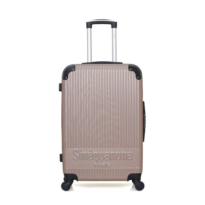 SINEQUANONE – VALISE WEEK-END - ABS – 65cm – 4 roues – RHEA – ROSE DORE