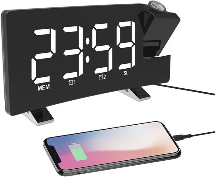 Réveil Numérique - Radio-Réveil Am-Fm - Double Alarme - Fonction