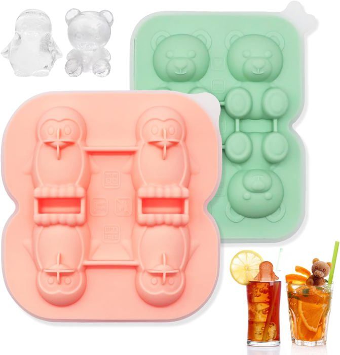 Webake Lot De 2 Moules à Glaçons Silicone Papillon - 10 Trous - Pour Glaçons, Savons Et Cupcakes