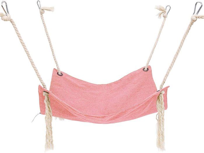Comparer les prix de Hamac suspendu pour chat lit de sommeil pour petits animaux 47x47 cm rose Animalerie > Rongeur > Accesso