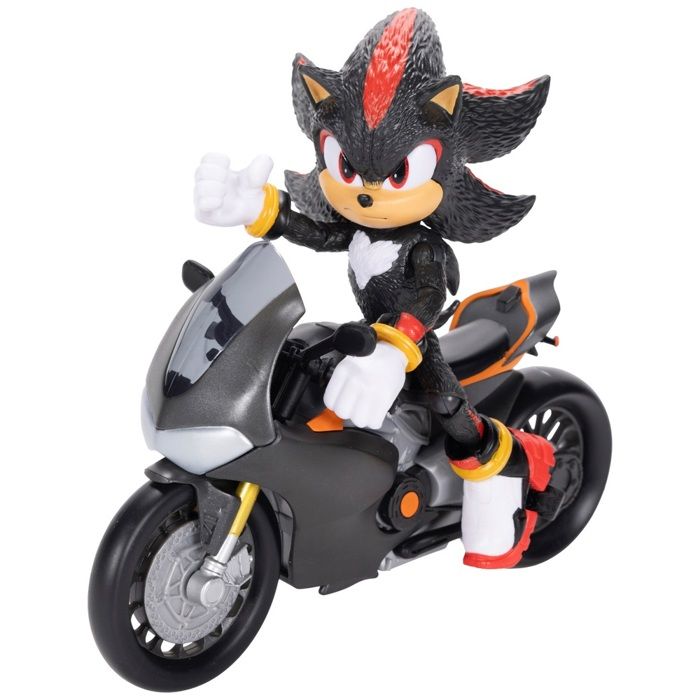 Figurine - Shadow - 12 cm - Moto avec roues mobiles - 13 points darticulation
