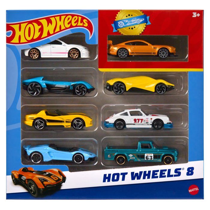 Hot Wheels Coffret 20 Véhicules Échelle 1/64 – Voitures Et Camions Jouets, Modèles Aléatoires, Détails Réalistes, Dès 3 Ans