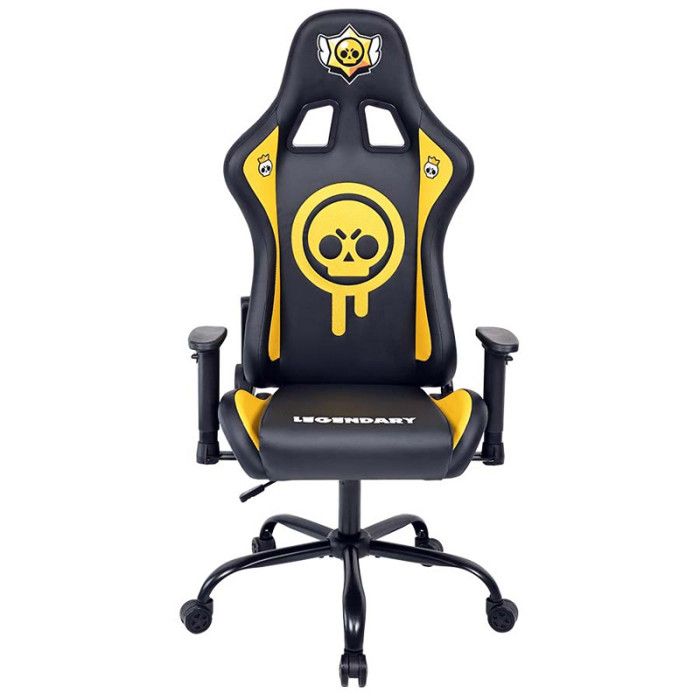 Subsonic  Chaise gaming chaise de bureau Brawl Stars appui tête intégré accoudoirs et hauteur réglables  et Jaune