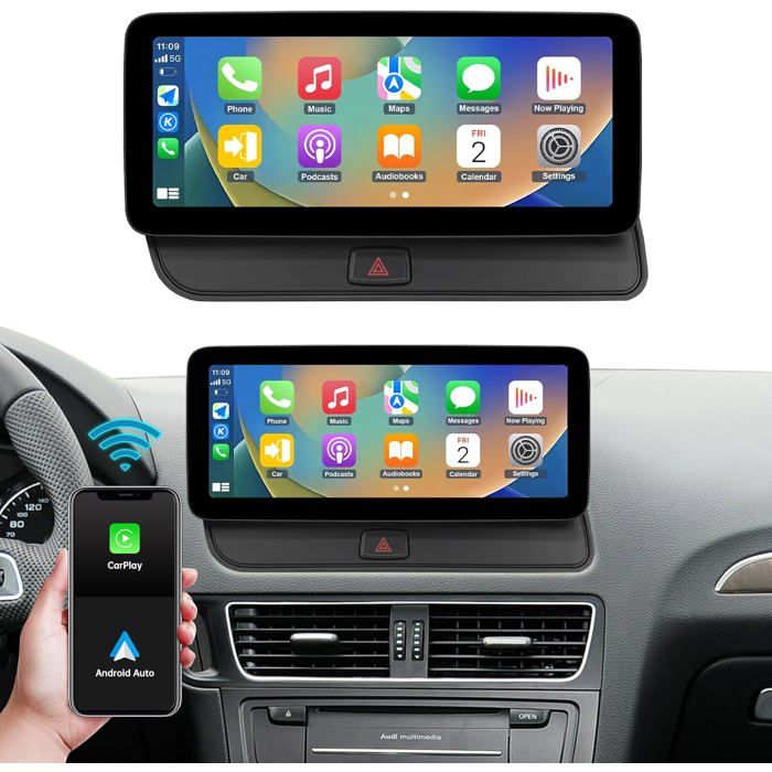 Autoradio Ninetom 123 Pouces Carplay Android Auto pour Audi Q5 2009-2017