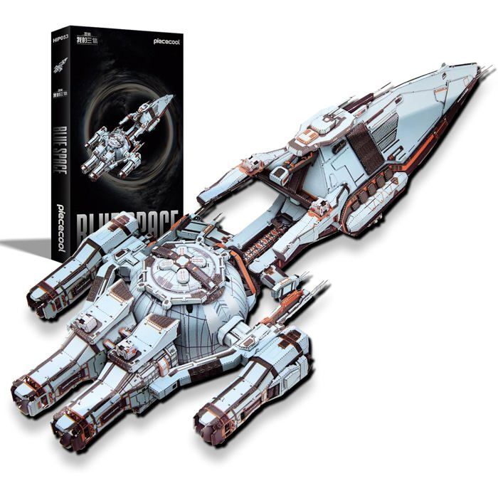 Puzzle 3D Piececool Maquette Metal Vaisseau Spatial Espace Bleu 259 Pièces