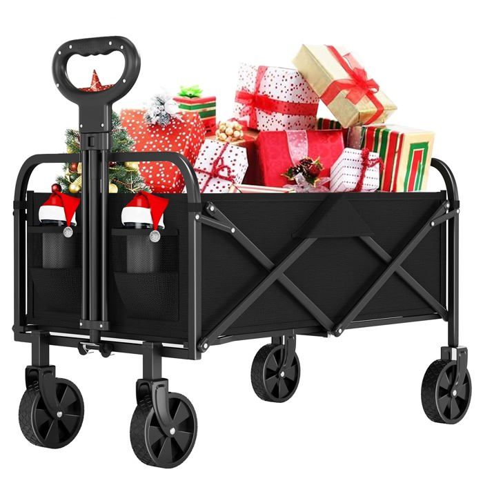 Brouette Chariot de Jardin Remorque à Main Transport Pliable Poignée réglable chargé 172 kg