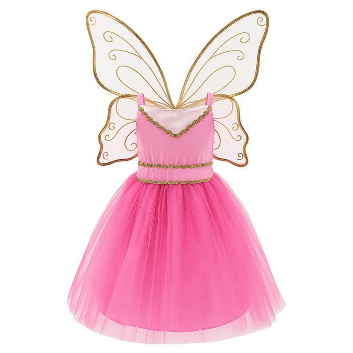 Labay | Déguisement enfant robe de fée Noa avec ailes dorées - - 3/4 ...