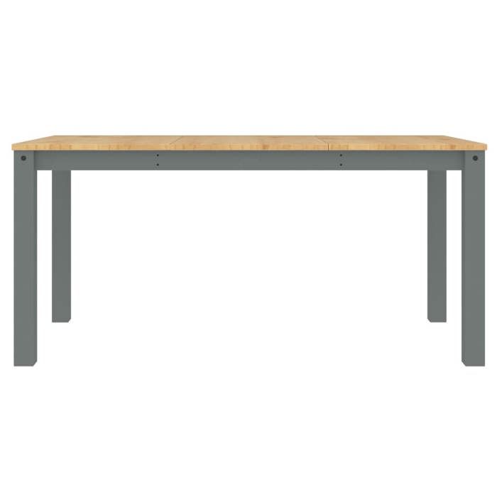 ShieldPro®Table cuisine(Rectangle) SOLOMON Gris Table à manger - FAFA-TOP - Meuble de salon - Panama gris 160x80x75 cm bois massif d